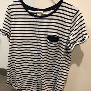 Plain striped blue and white tshirt